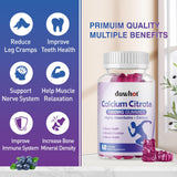 duwhot Calcium Citrate Gummies 1000mg back view of packaging