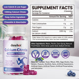 duwhot Calcium Citrate Gummies 1000mg side view with natural blueberry flavour