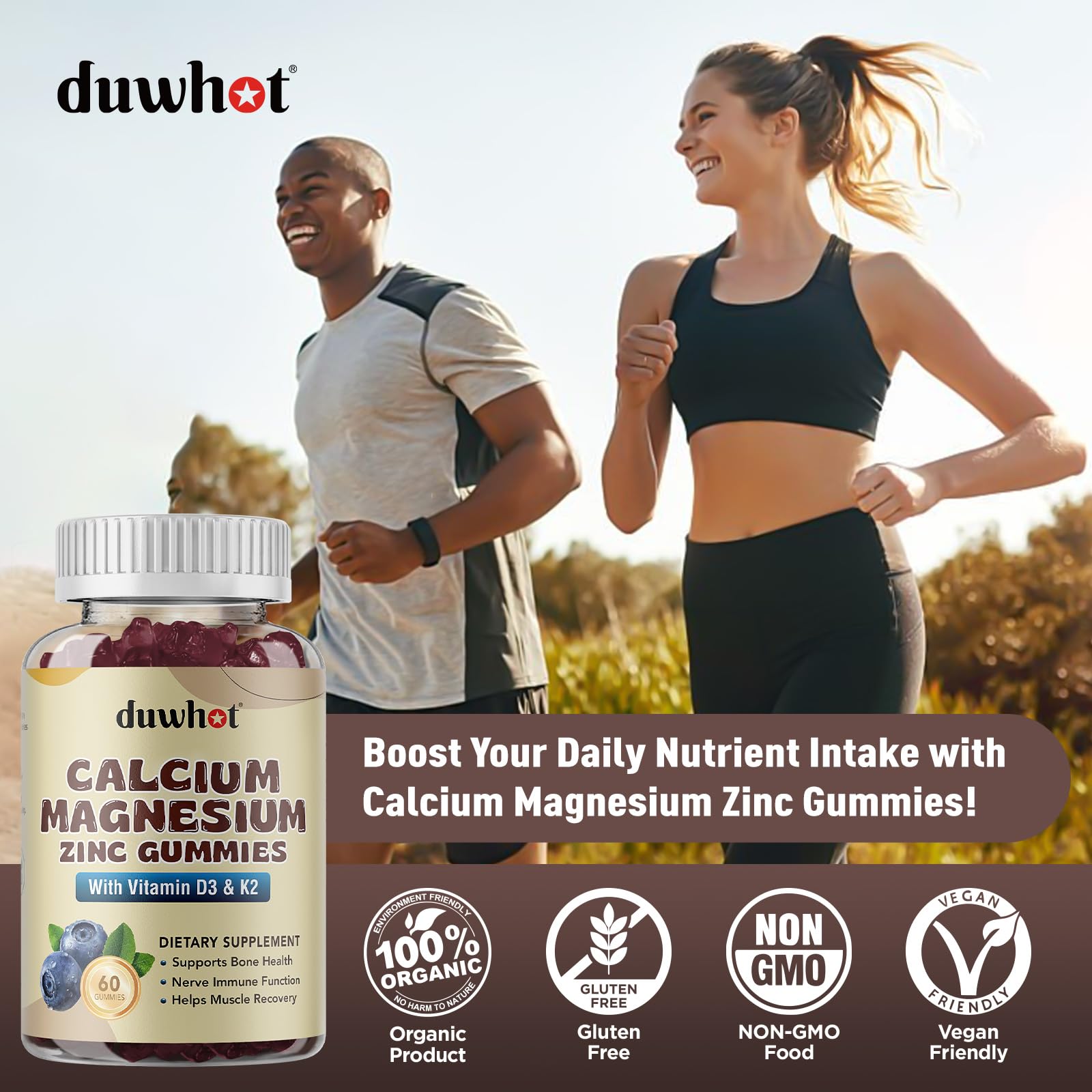 duwhot Calcium Magnesium Zinc Gummies nutritional information
