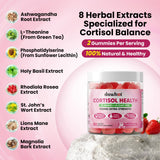 duwhot Cortisol Gummies showing ingredients list
