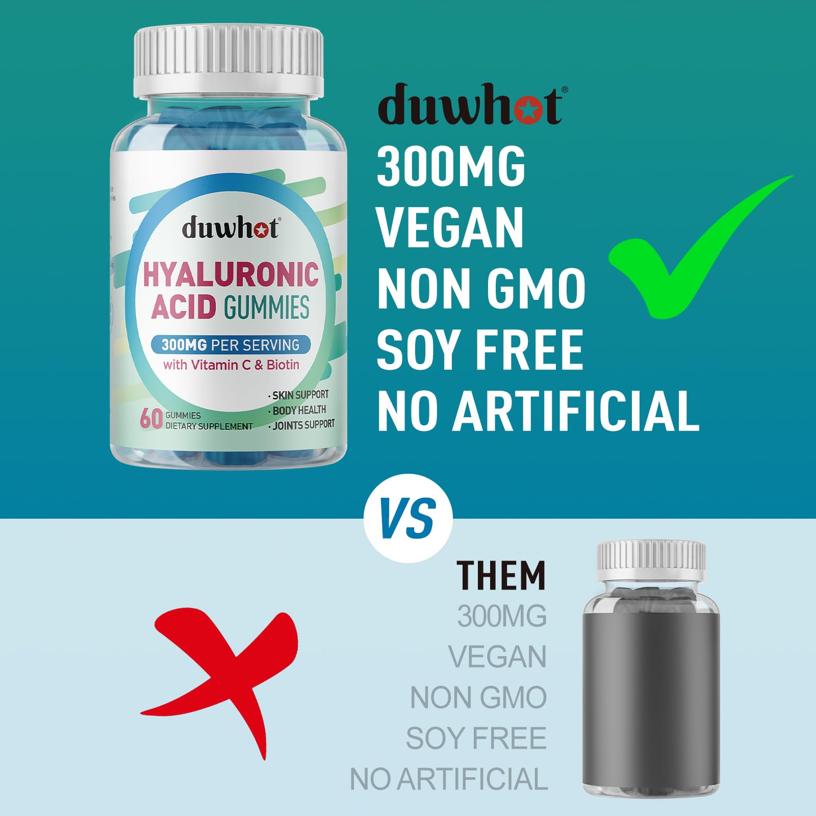 duwhot Hyaluronic Acid Gummies with fresh mango