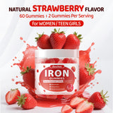 duwhot Iron Gummies ingredients list on packaging
