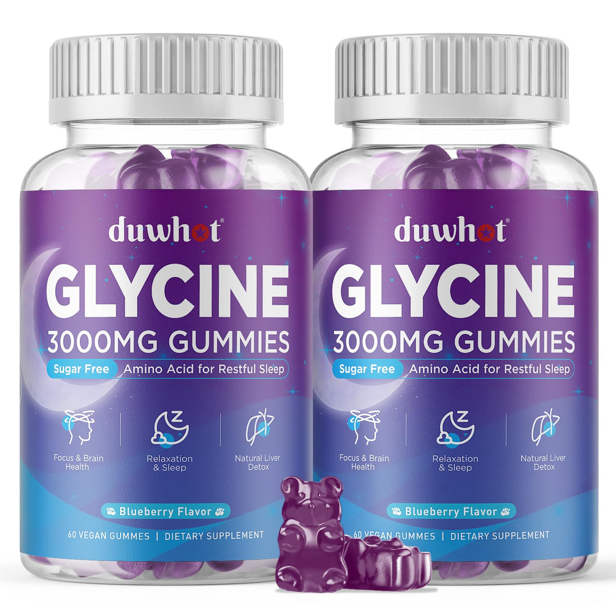 duwhot L-Glycine Gummies 3000mg front view packaging