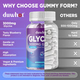 duwhot L-Glycine Gummies 3000mg with fresh blueberries