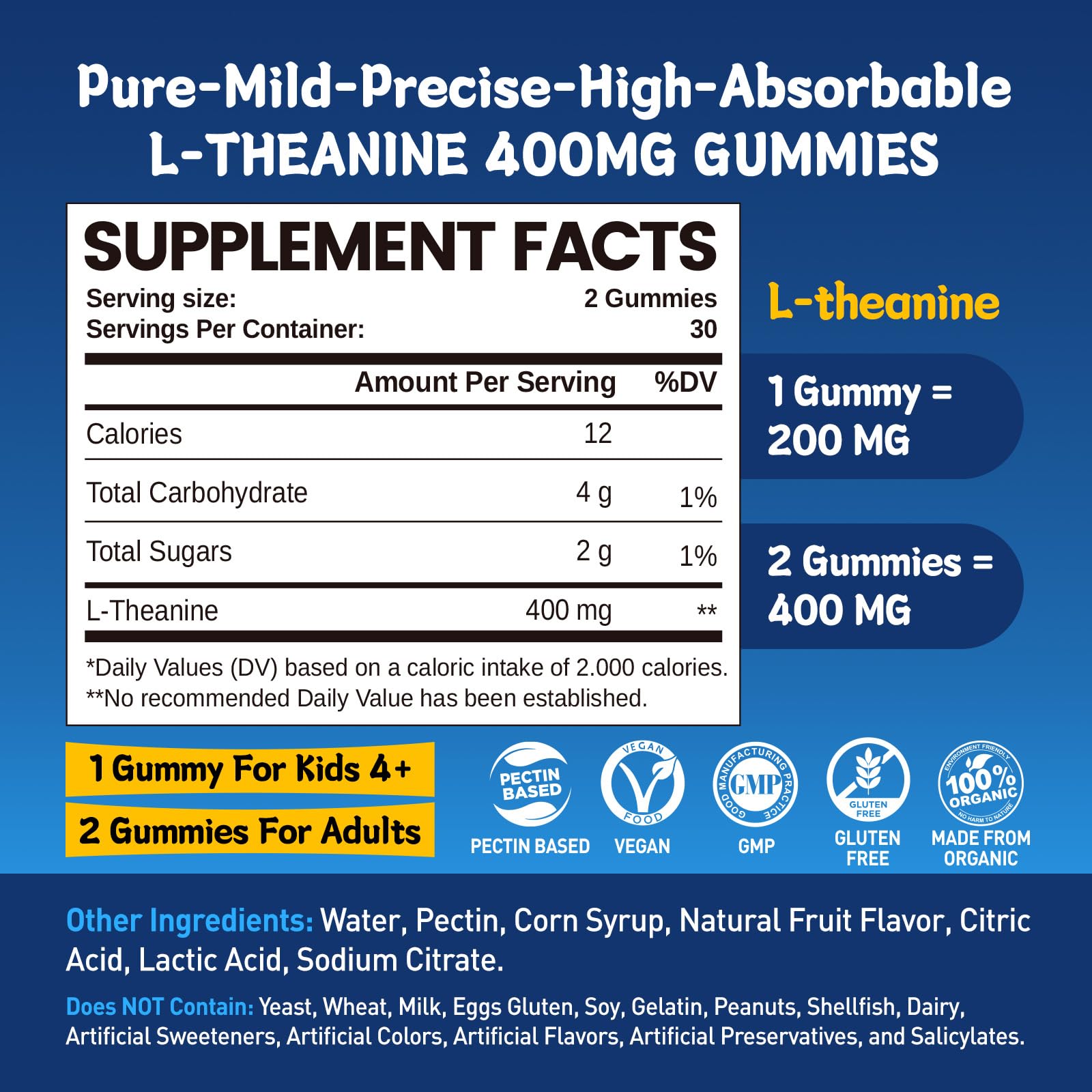 duwhot L-Theanine Gummies 400mg close-up of gummies
