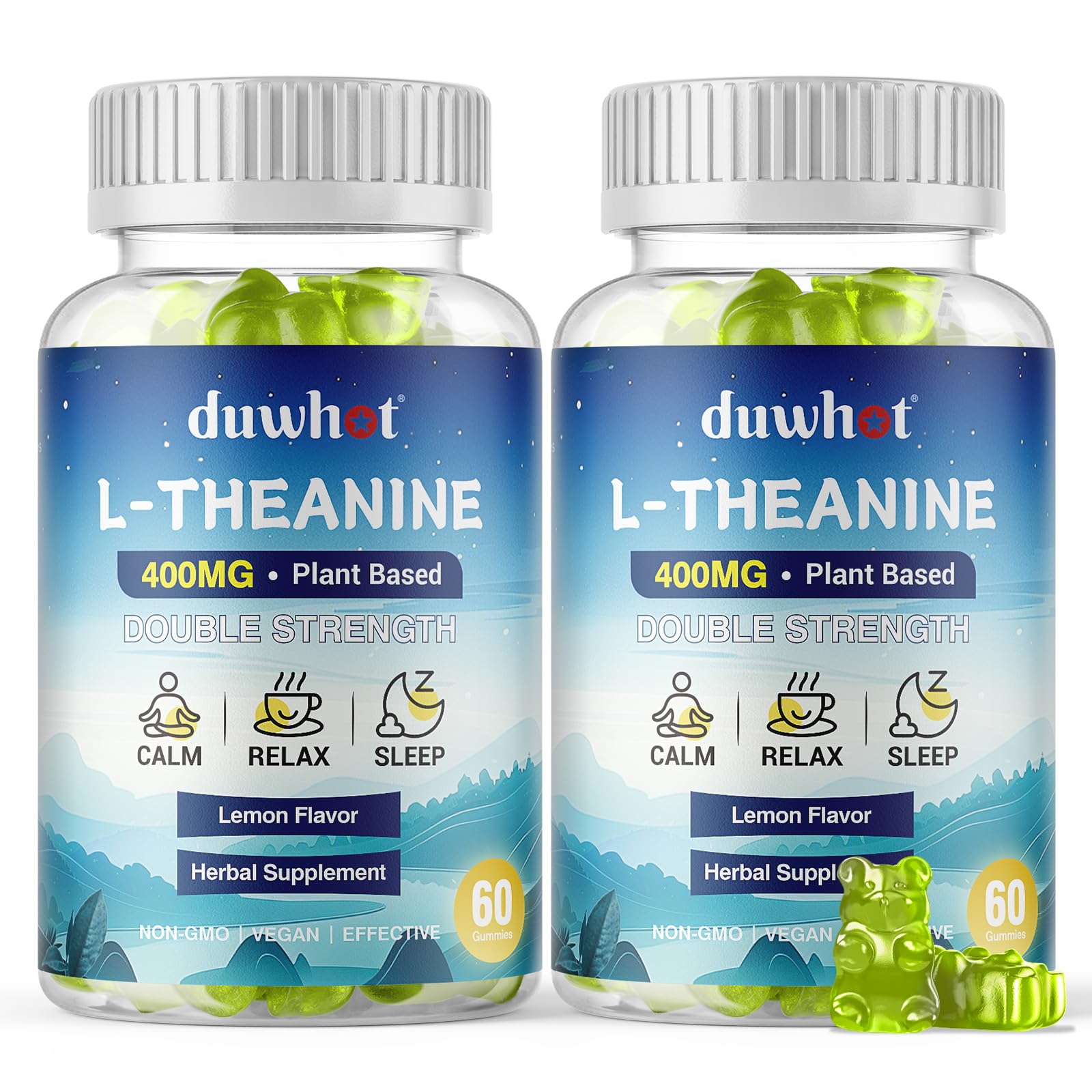 duwhot L-Theanine Gummies 400mg front view packaging