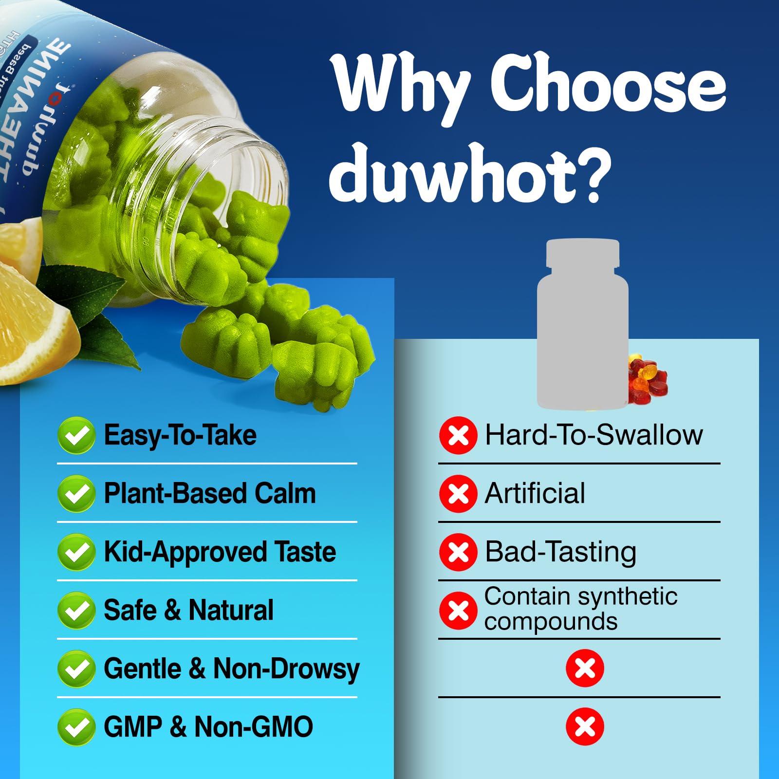 duwhot L-Theanine Gummies 400mg lifestyle scene with family