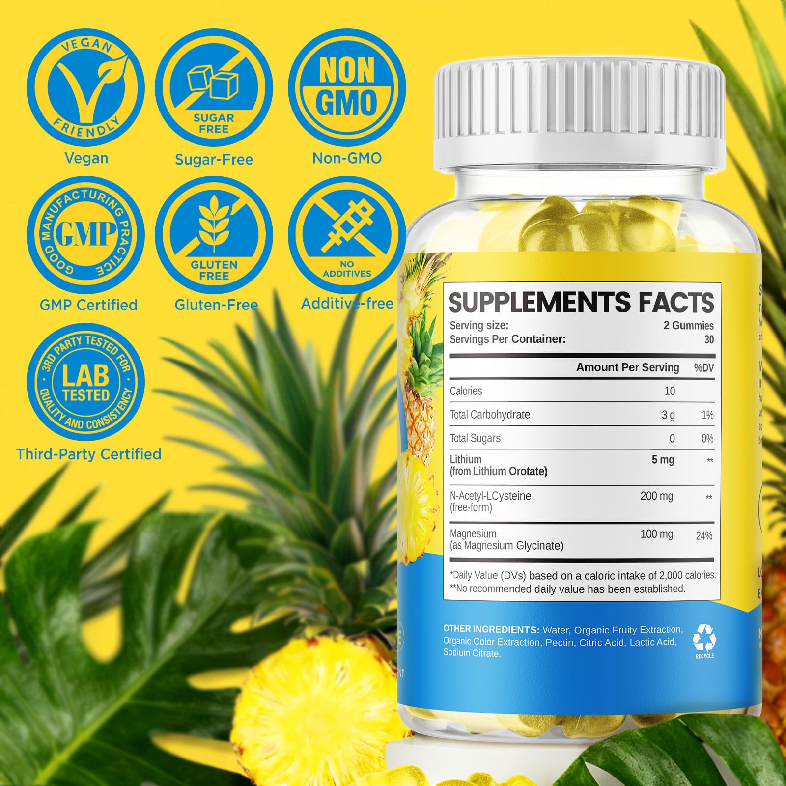 duwhot Lithium Orotate Gummies with a measuring spoon