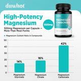 duwhot Magnesium Carbonate Capsules 500mg bottle with label