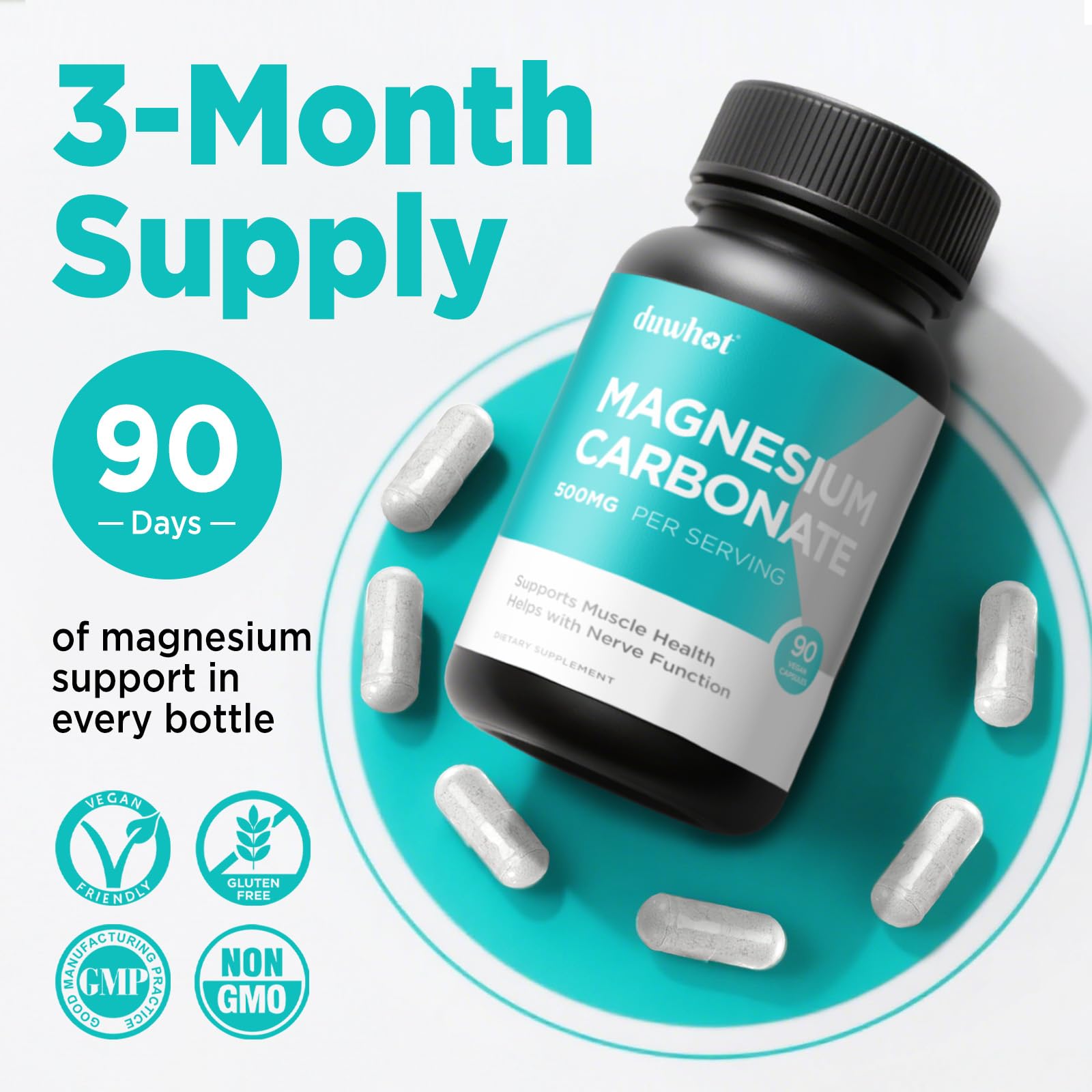 duwhot Magnesium Carbonate Capsules 500mg lifestyle setting