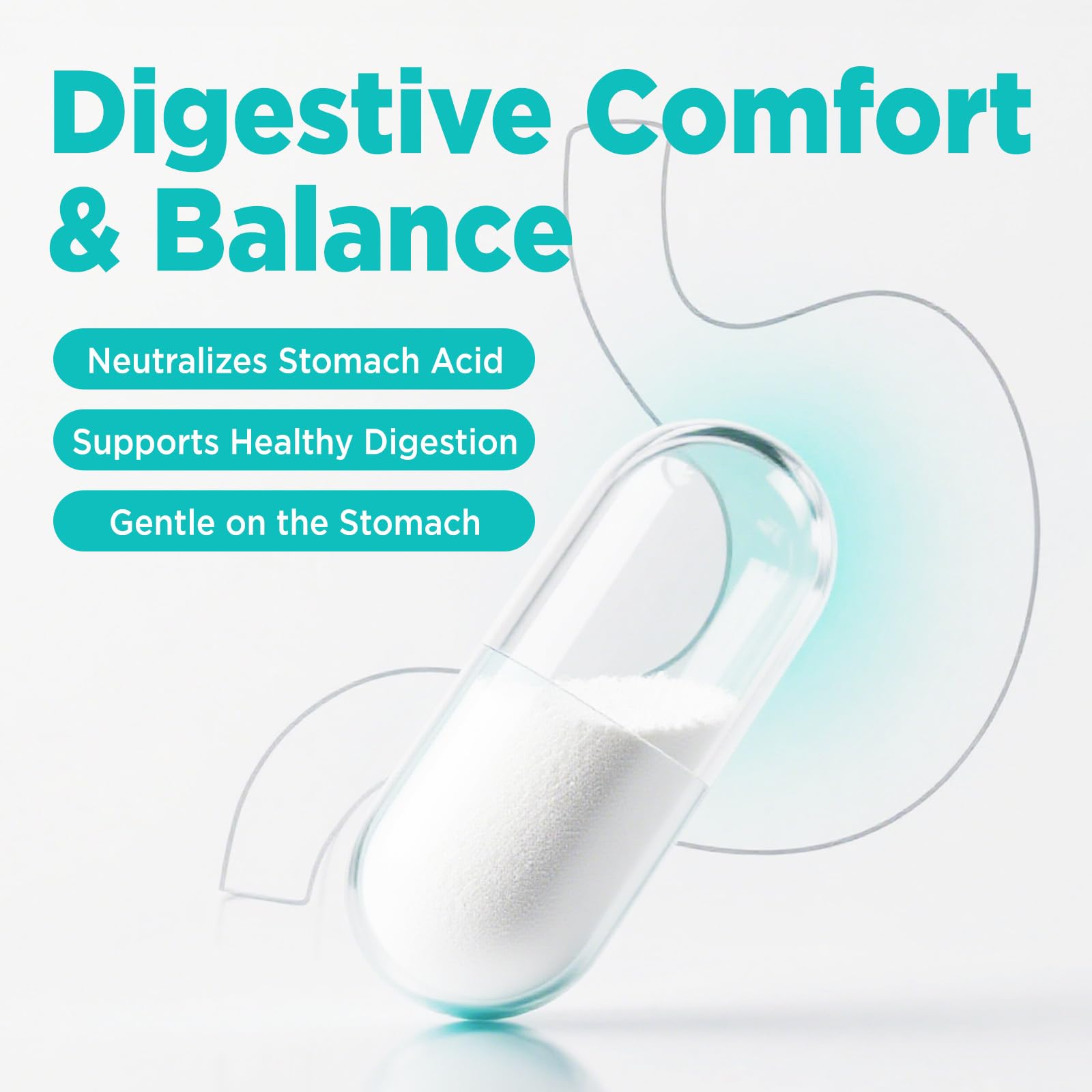 duwhot Magnesium Carbonate Capsules 500mg side view