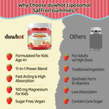 duwhot Saffron Gummies for Kids on a kitchen table