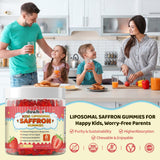 duwhot Saffron Gummies for Kids with a glass of water