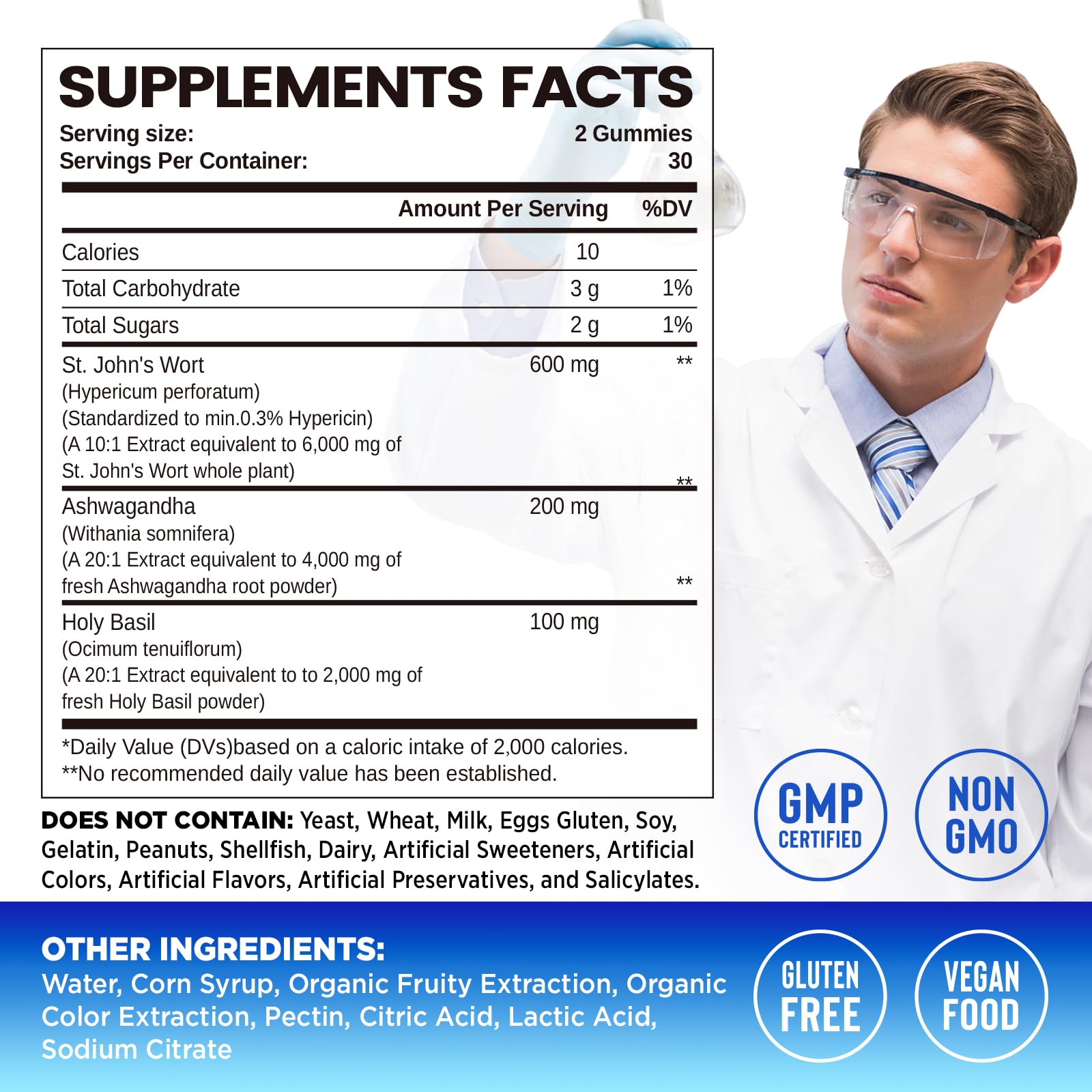 duwhot St. John's Wort Gummies 600mg packaging