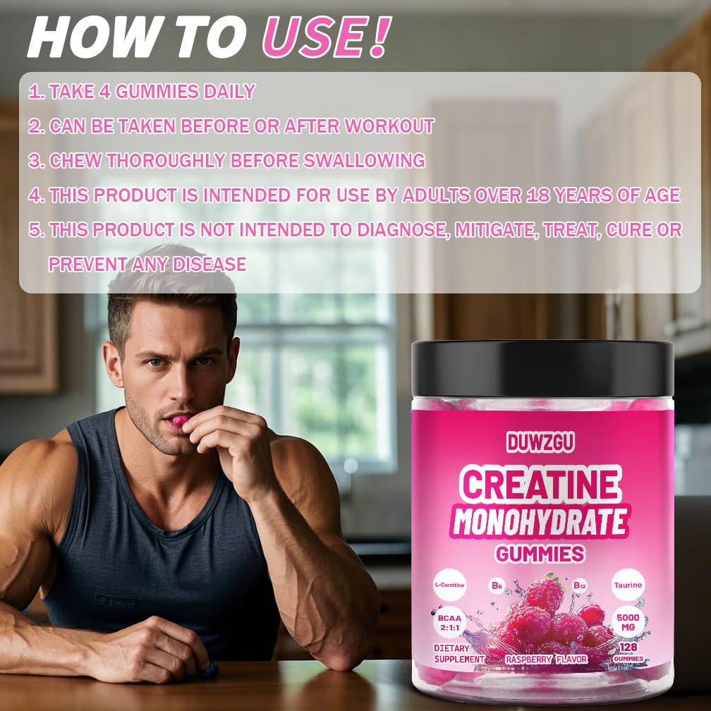 DUWZGU Creatine Monohydrate Gummies nutritional information