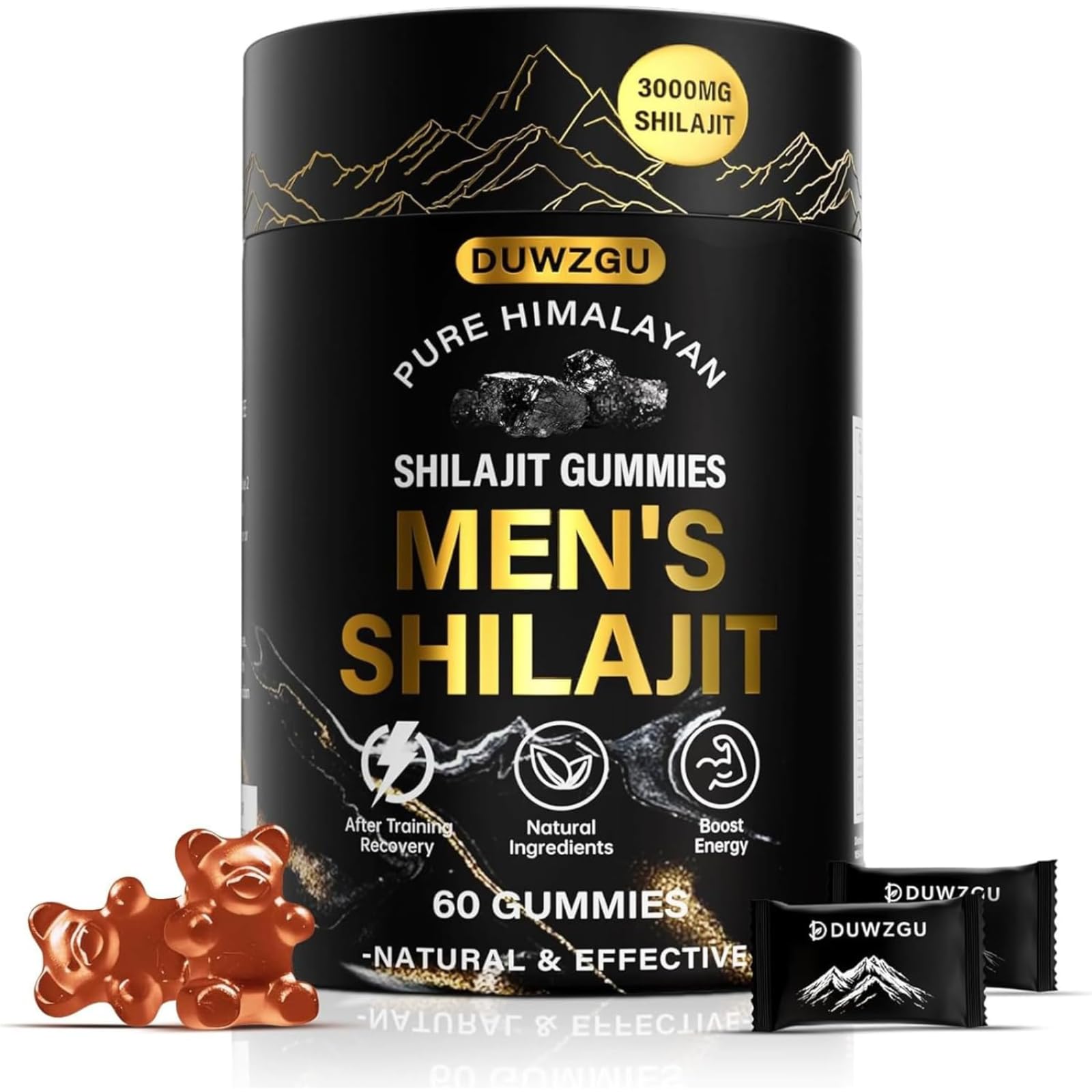DUWZGU Shilajit Gummies front view with packaging