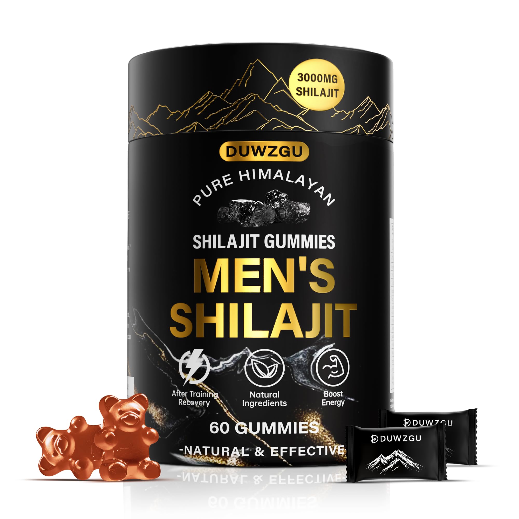 DUWZGU Shilajit Gummies in a hand for size reference