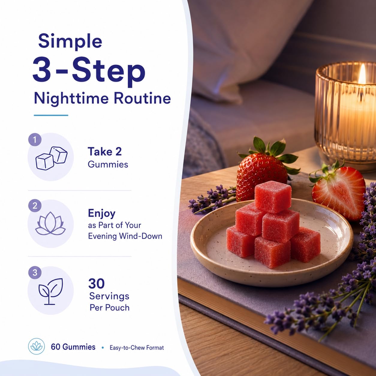Dvloge Sleep Gummies ingredients list on packaging