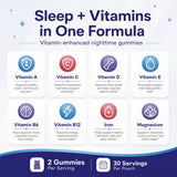 Dvloge Sleep Gummies with serving size of 2 gummies