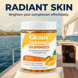 DXWXH Gleaux Tanning Gummies lifestyle scene with beach background