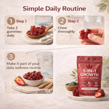 DXWXH Growth Gummies nutritional information on back