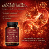DXWXH Nivara Ferravital Complete Ferritin Complex bottle with capsules