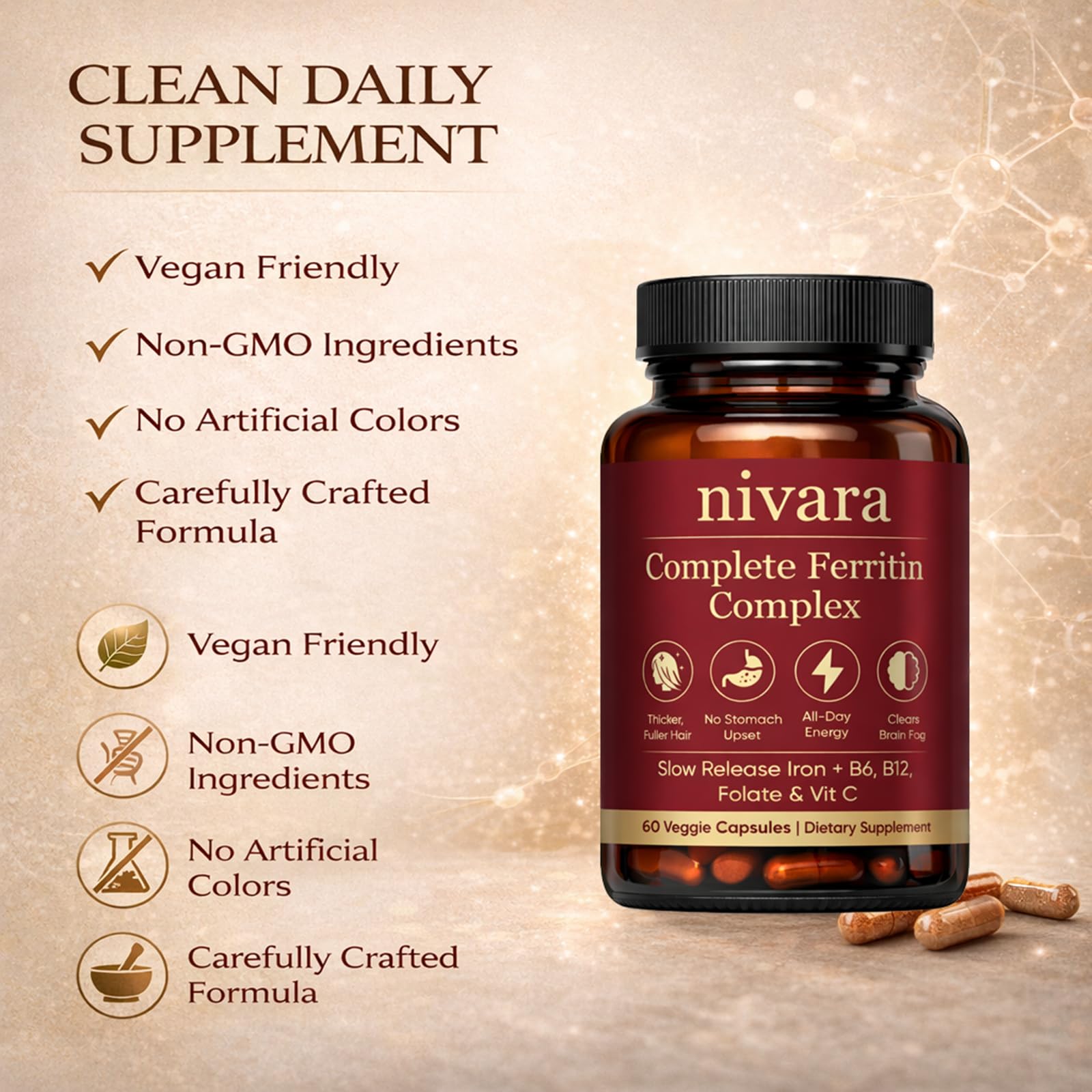 DXWXH Nivara Ferravital Complete Ferritin Complex nutritional information