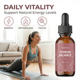 DXWXH Thyroid Support Drops back view with ingredients list