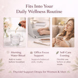 DXWXH Thyroid Support Drops lifestyle scene on kitchen counter