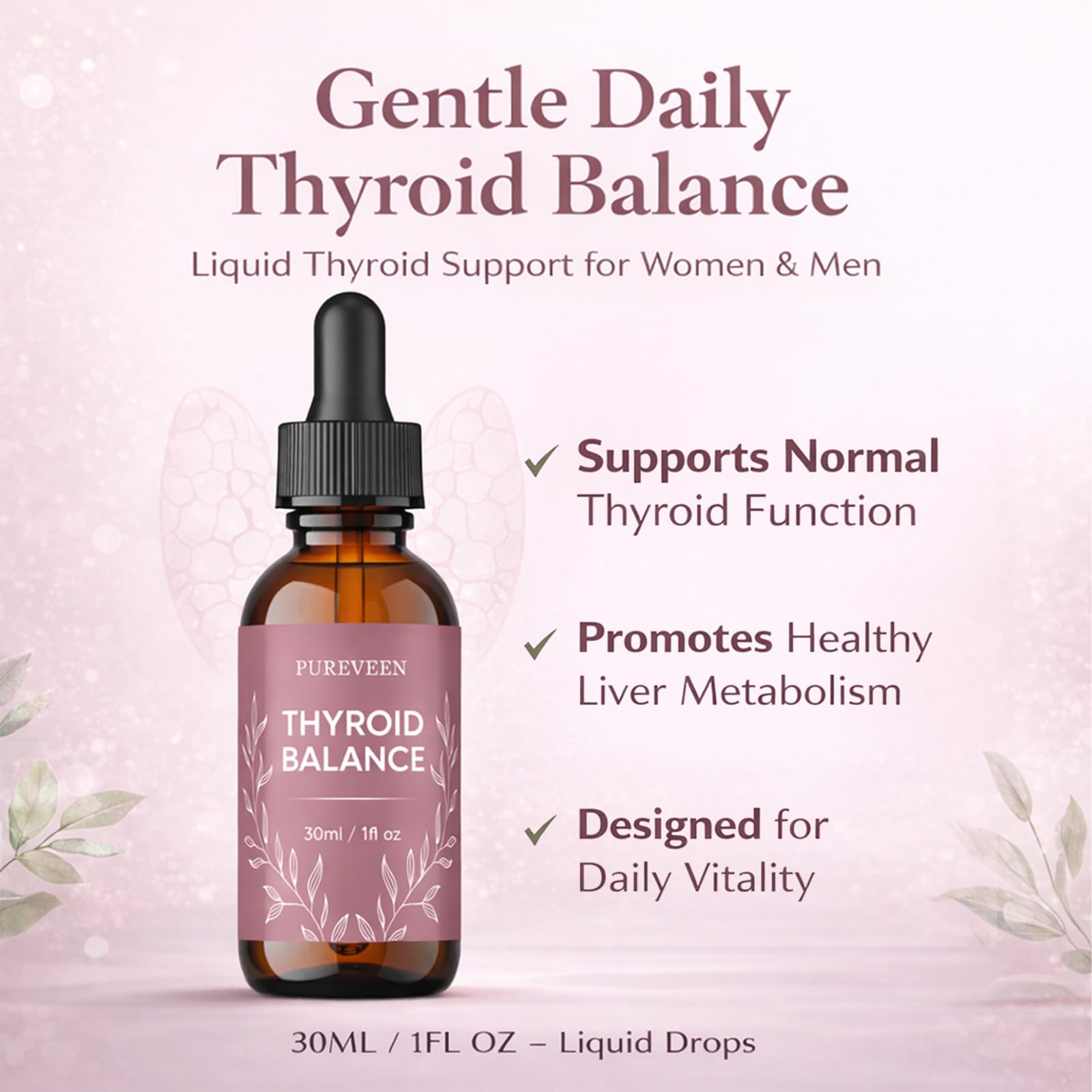 DXWXH Thyroid Support Drops with milk thistle ingredient