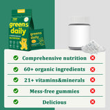 DYDUON Daily Greens Gummies in a bowl