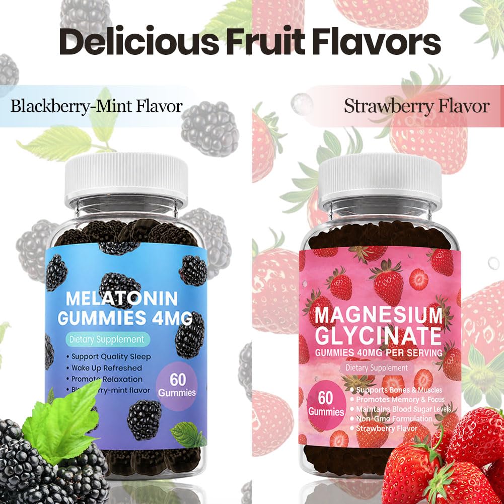 Dyeazirn Magnesium Glycinate Gummies front view with Strawberry flavour