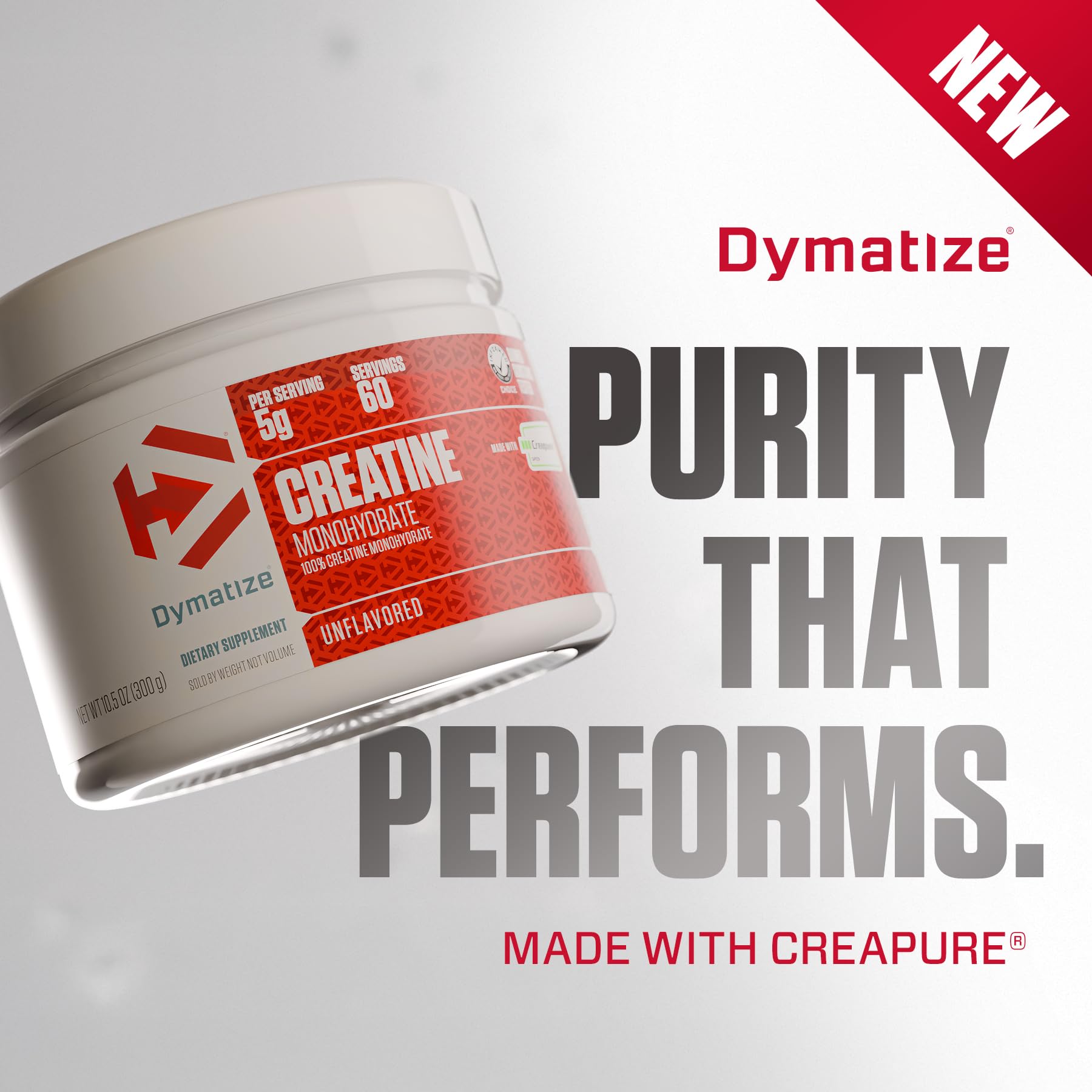 Dymatize Creatine Monohydrate Powder 367g back view