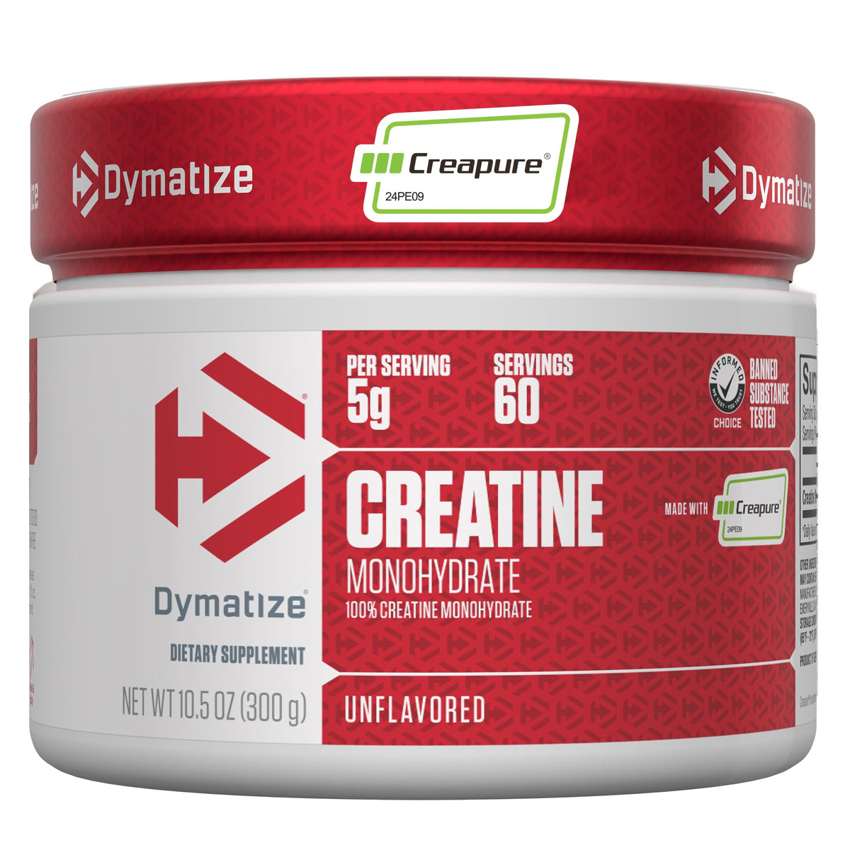 Dymatize Creatine Monohydrate Powder 367g front view