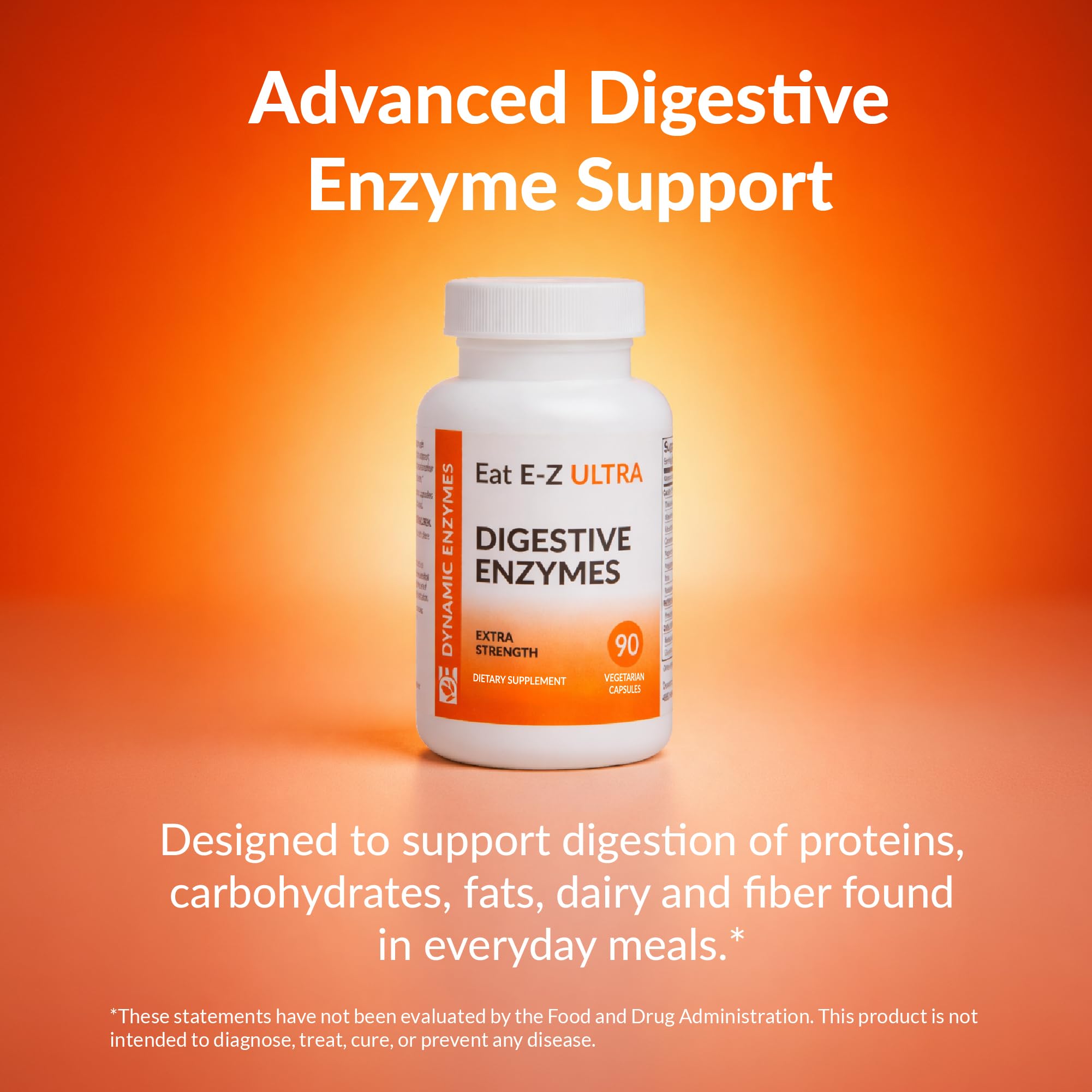 Dynamic Enzymes Eat E-Z Ultra Multi-Enzyme Supplement side view