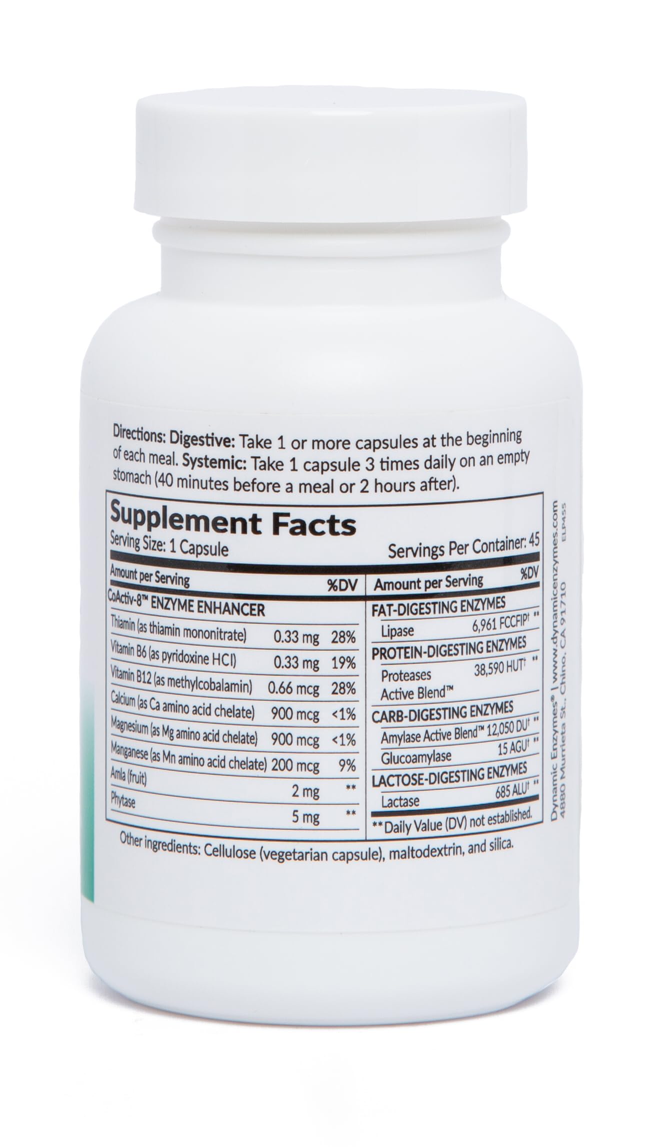 Dynamic Enzymes Lipase Plus 41g with fresh ingredients