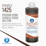 Dynarex Povidone Iodine Scrub Solution bottle side view