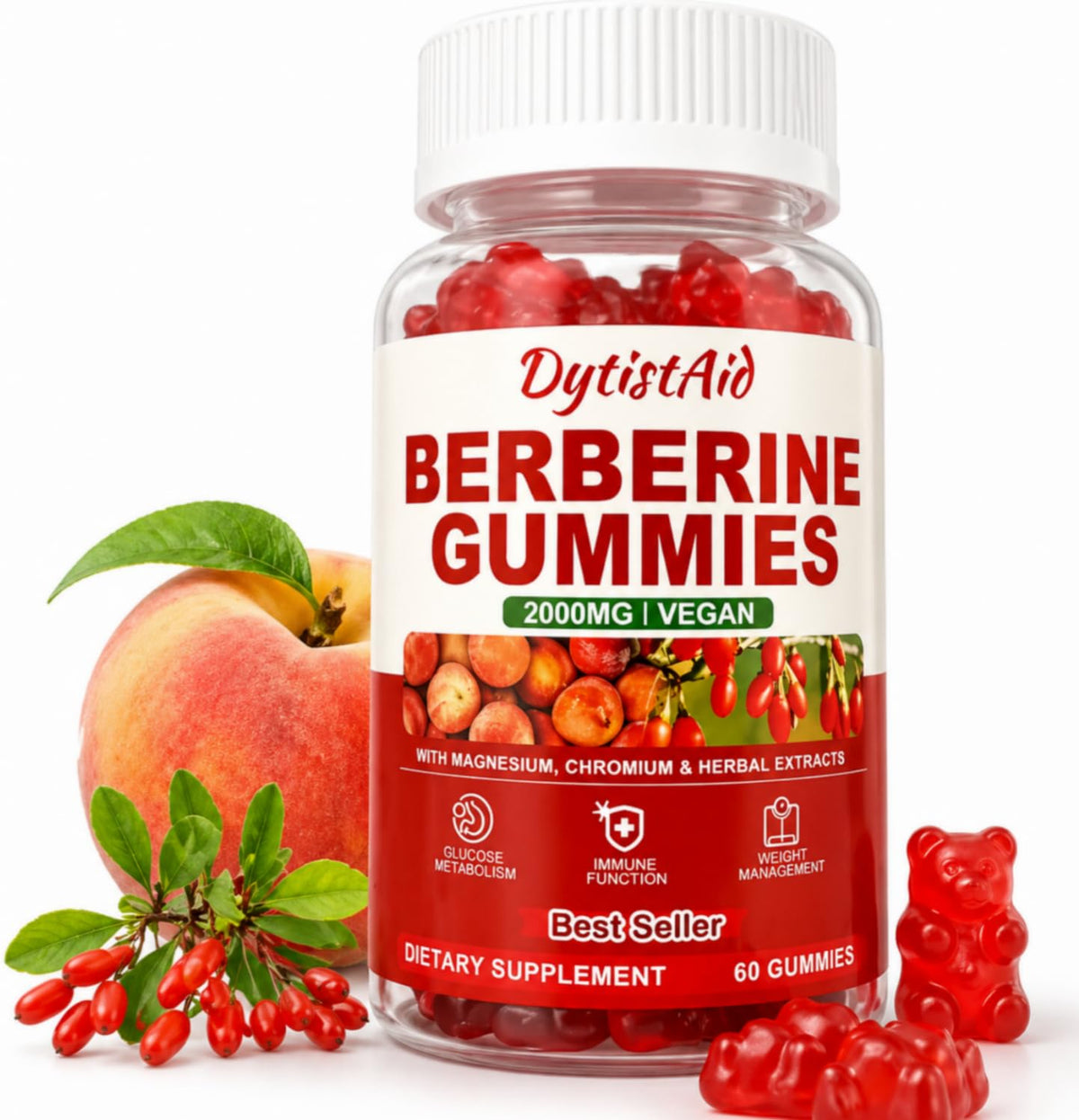 DytistAid Berberine Gummies bottle front view