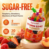 DytistAid Vitamin D3+K2 Gummies bottle with open cap