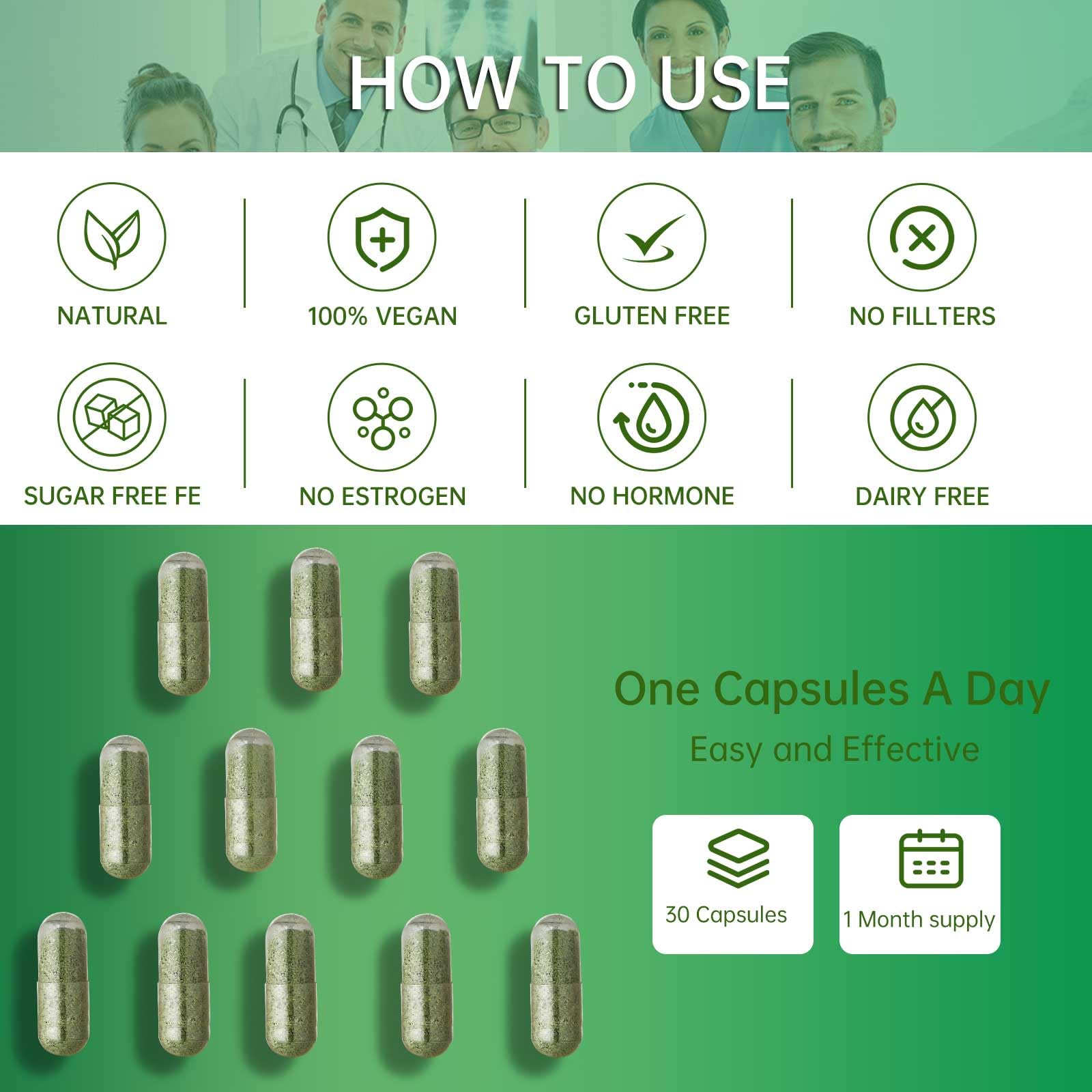 E-Bes Body Deodorant Supplement capsules in hand