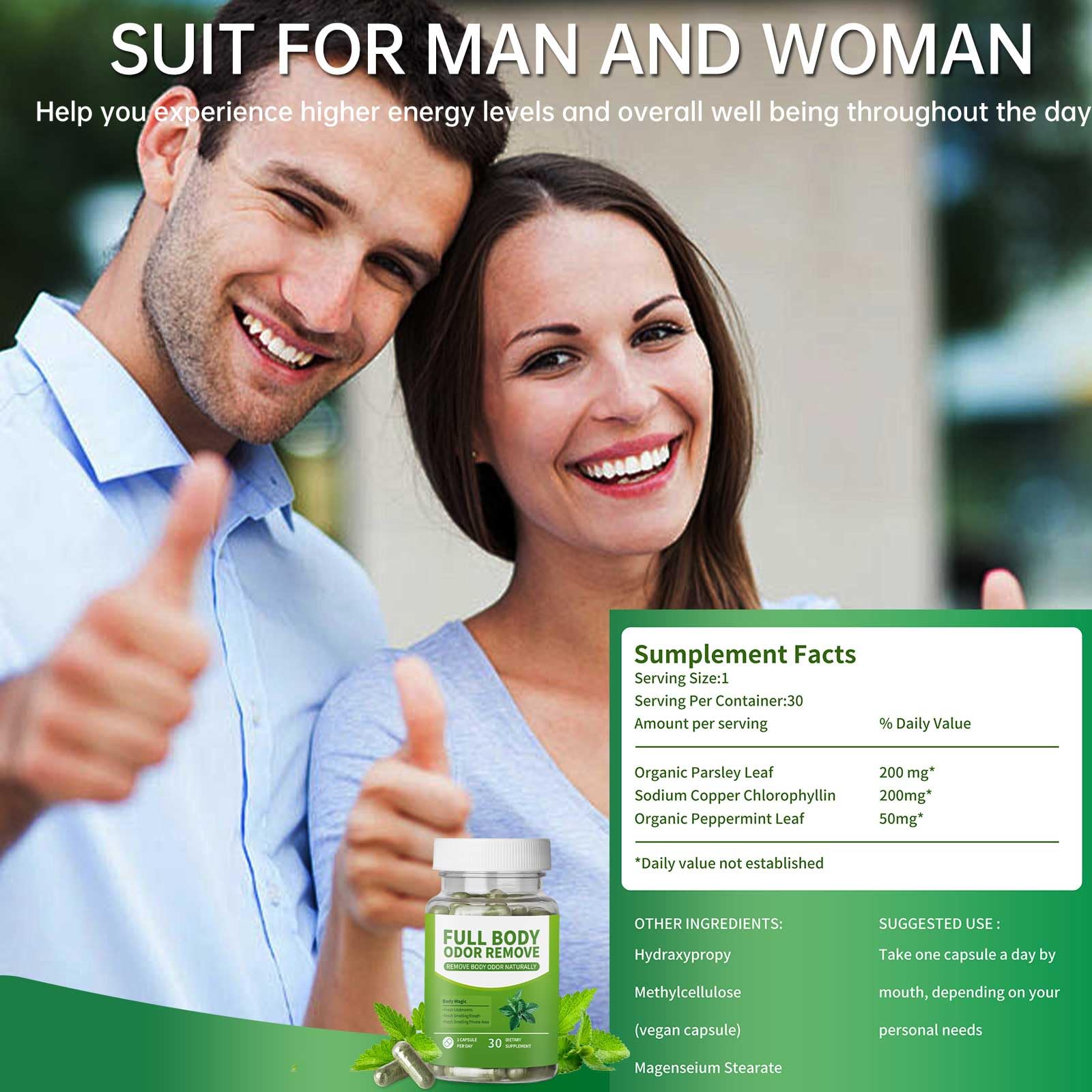 E-Bes Body Deodorant Supplement packaging details
