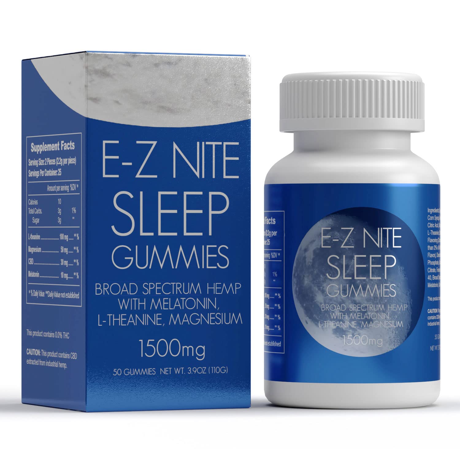 E-Z Nite Sleep Gummies front view with strawberry flavour
