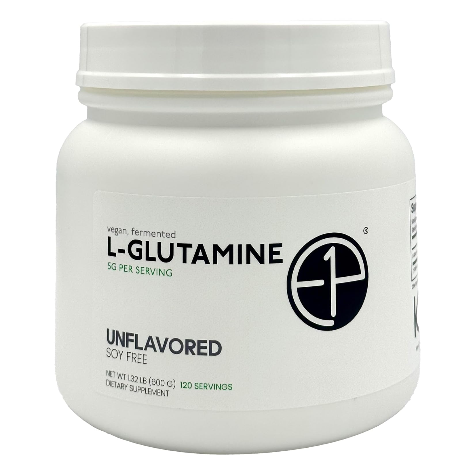 E1P L-Glutamine Unflavoured Powder 600g front view