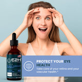 E2H Black Currant Oil liquid extract with dosage bulb