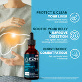 E2H EARTH TO HUMANS Milk Thistle Liquid Drops dropper close-up