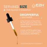 E2H Lion's Mane Mushroom Liquid Drops on wooden table