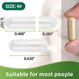 EaccoViigr Size 4 empty capsules in pill box