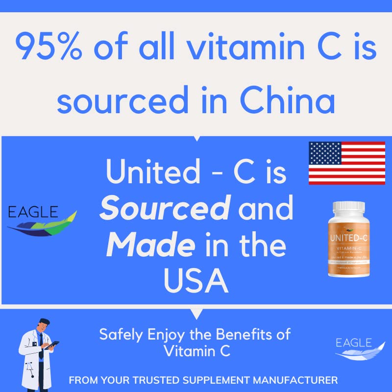Eagle Vitamin C Capsules side view showing label