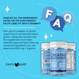 Earth Bare Creatine Monohydrate Gummies close-up