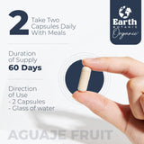 Earth BOTANIC Organic Aguaje Fruit Extract capsules close-up